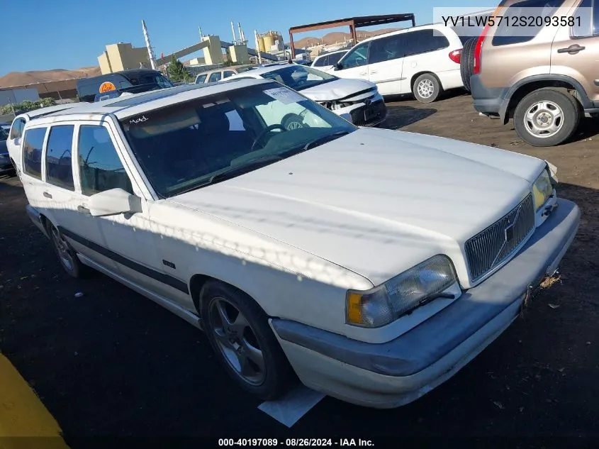 1995 Volvo 850 VIN: YV1LW5712S2093581 Lot: 40197089