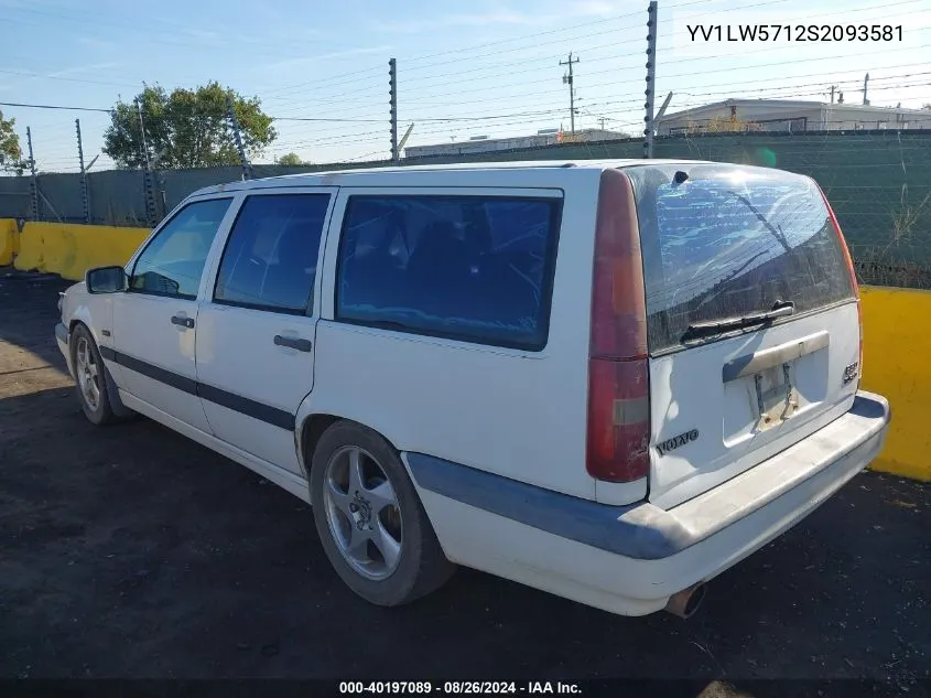 1995 Volvo 850 VIN: YV1LW5712S2093581 Lot: 40197089