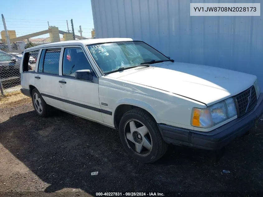 1992 Volvo 940 Gle VIN: YV1JW8708N2028173 Lot: 40227831