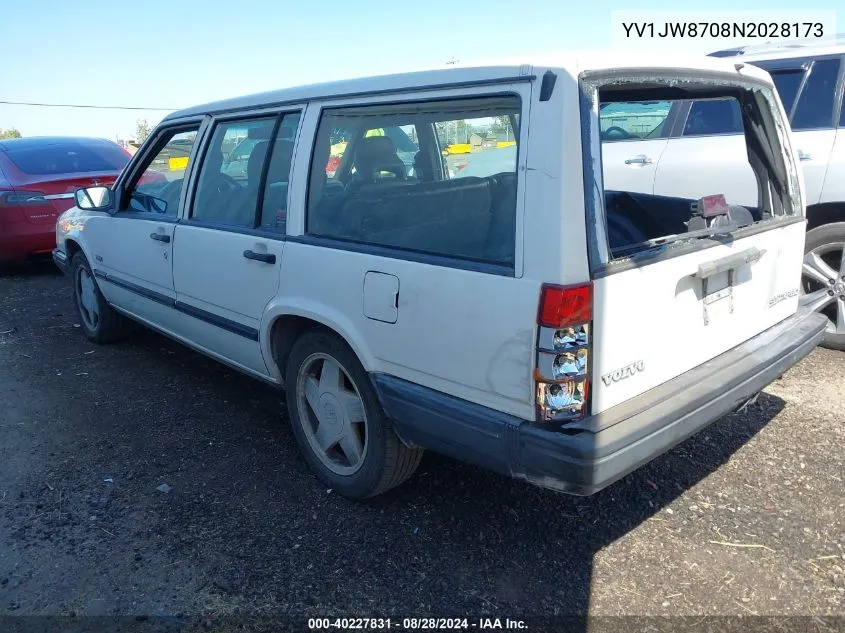 1992 Volvo 940 Gle VIN: YV1JW8708N2028173 Lot: 40227831