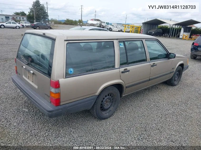 1994 Volvo 940 VIN: YV1JW8314R1128703 Lot: 40163081