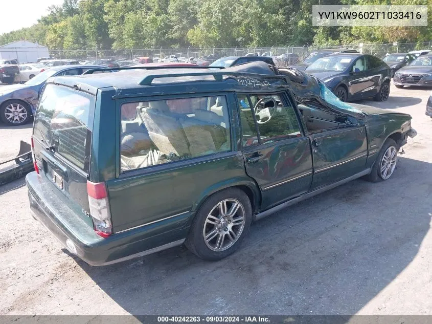 1996 Volvo 960 VIN: YV1KW9602T1033416 Lot: 40242263