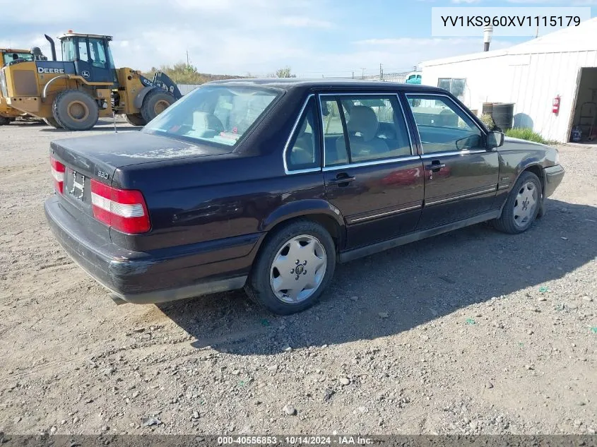 1997 Volvo 960 VIN: YV1KS960XV1115179 Lot: 40556853