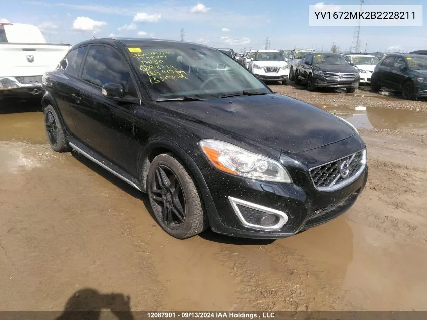 2011 Volvo C30 VIN: YV1672MK2B2228211 Lot: 12087901