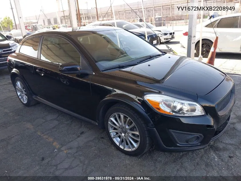 2011 Volvo C30 T5/T5 R-Design VIN: YV1672MKXB2208949 Lot: 39531978