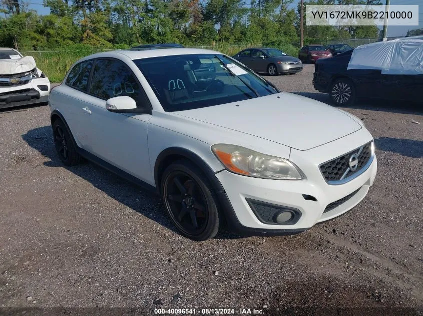 2011 Volvo C30 T5/T5 R-Design VIN: YV1672MK9B2210000 Lot: 40096541