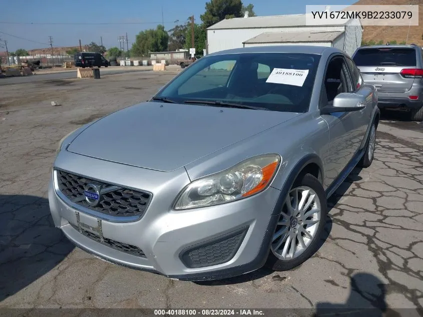 2011 Volvo C30 T5/T5 R-Design VIN: YV1672MK9B2233079 Lot: 40188100