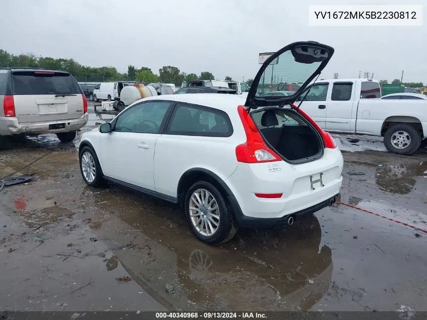 YV1672MK5B2230812 2011 Volvo C30 T5/T5 R-Design