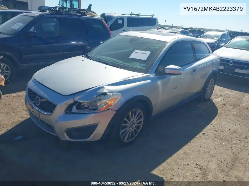 2011 Volvo C30 T5 VIN: YV1672MK4B2223379 Lot: 40459892