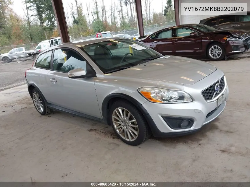 2011 Volvo C30 T5/T5 R-Design VIN: YV1672MK8B2202079 Lot: 40605429