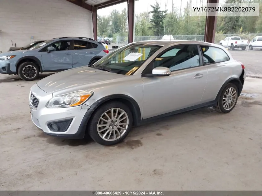 2011 Volvo C30 T5/T5 R-Design VIN: YV1672MK8B2202079 Lot: 40605429