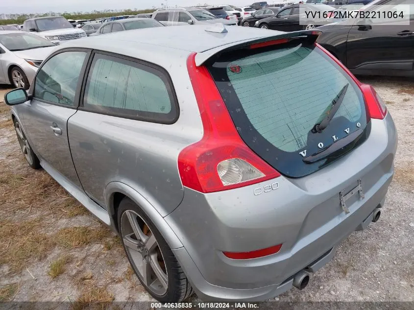 2011 Volvo C30 T5/T5 R-Design VIN: YV1672MK7B2211064 Lot: 40635835