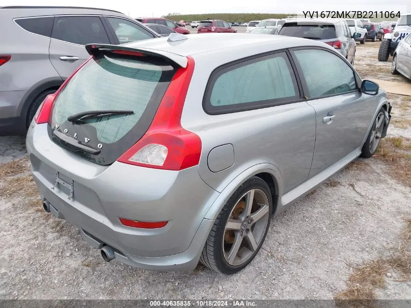 2011 Volvo C30 T5/T5 R-Design VIN: YV1672MK7B2211064 Lot: 40635835