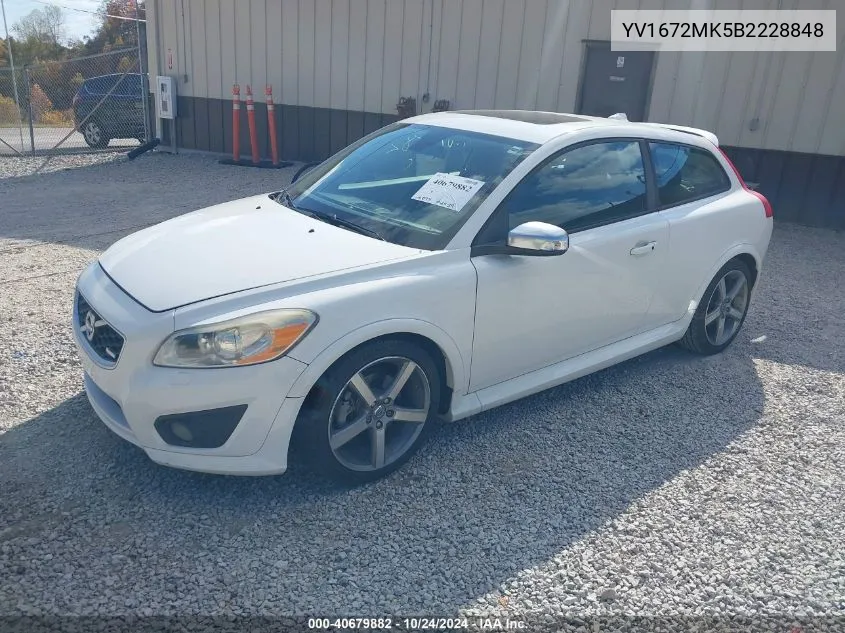 2011 Volvo C30 T5/T5 R-Design VIN: YV1672MK5B2228848 Lot: 40679882