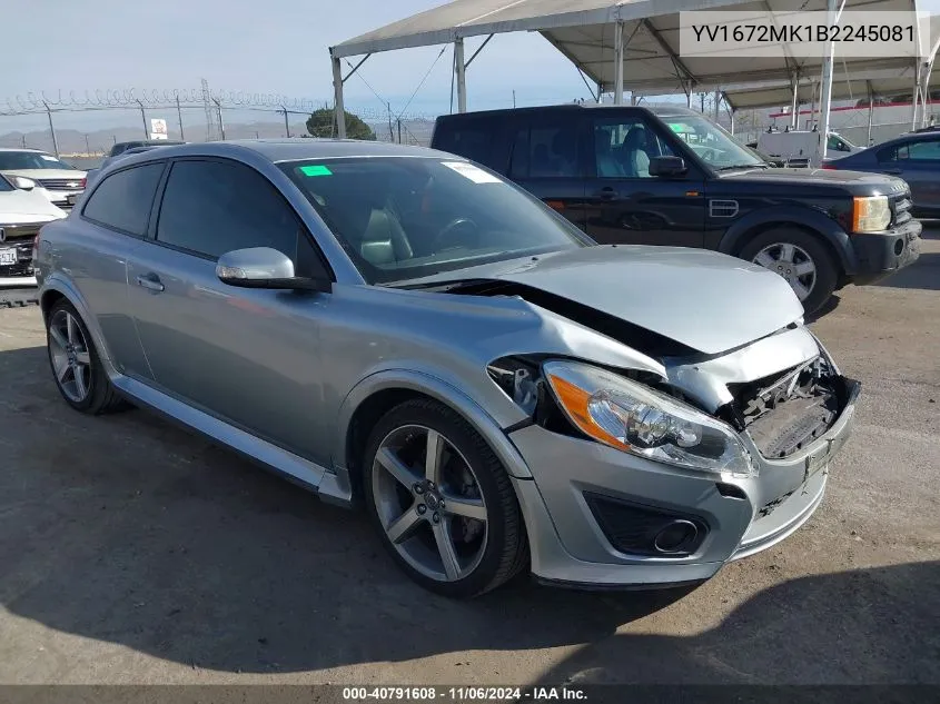 2011 Volvo C30 T5 VIN: YV1672MK1B2245081 Lot: 40791608