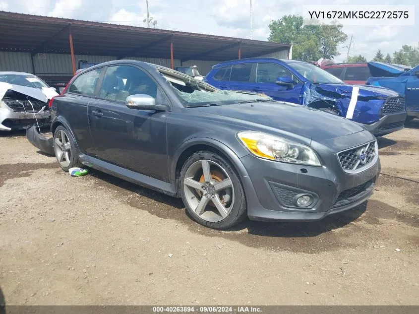 2012 Volvo C30 T5 Platinum VIN: YV1672MK5C2272575 Lot: 40263894