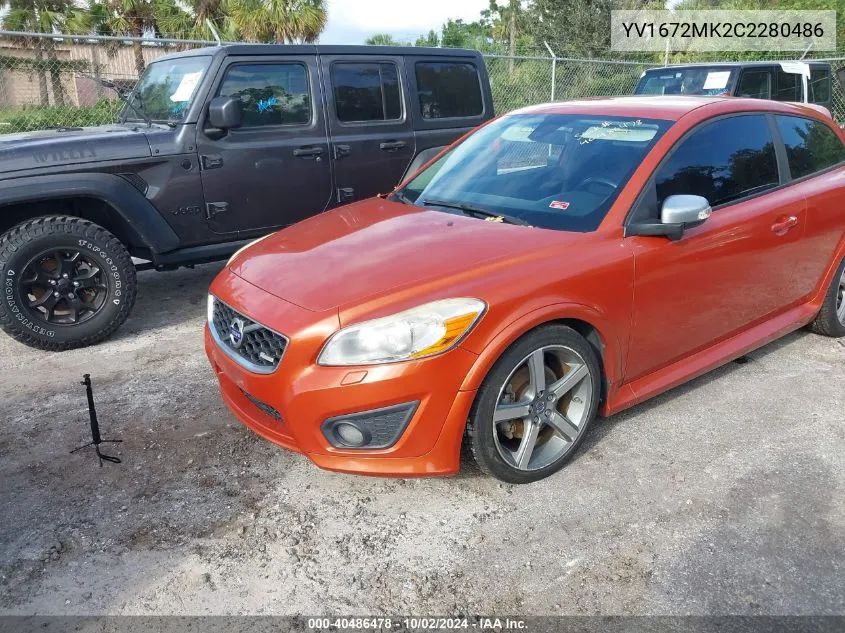 2012 Volvo C30 T5/T5 Platinum/T5 Premier Plus/T5 R-Design/T5 R-Design Platinum/T5 R-Design Premier Plus VIN: YV1672MK2C2280486 Lot: 40486478