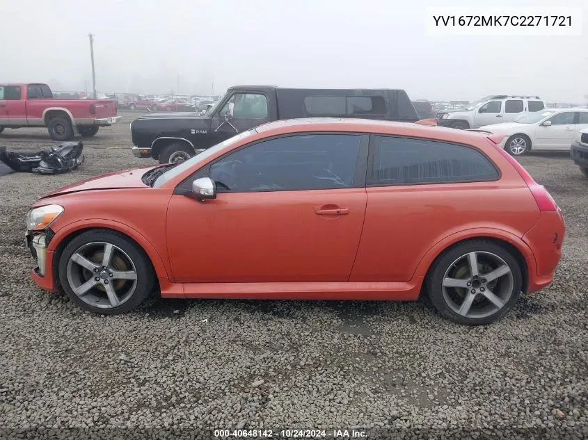 2012 Volvo C30 T5 Premier Plus VIN: YV1672MK7C2271721 Lot: 40648142