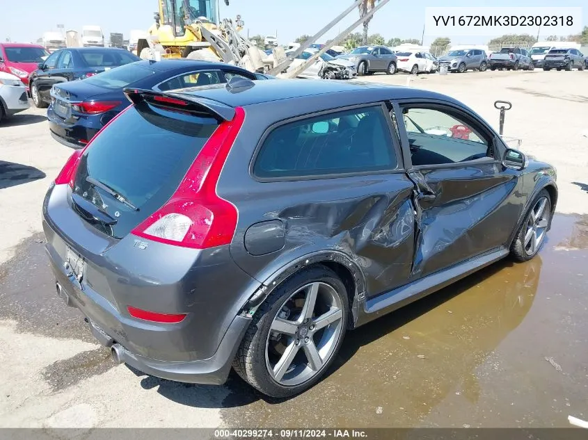 YV1672MK3D2302318 2013 Volvo C30 T5/T5 Platinum/T5 Premier/T5 Premier Plus/T5 R-Design/T5 R-Design Platinum/T5 R-Design Premier