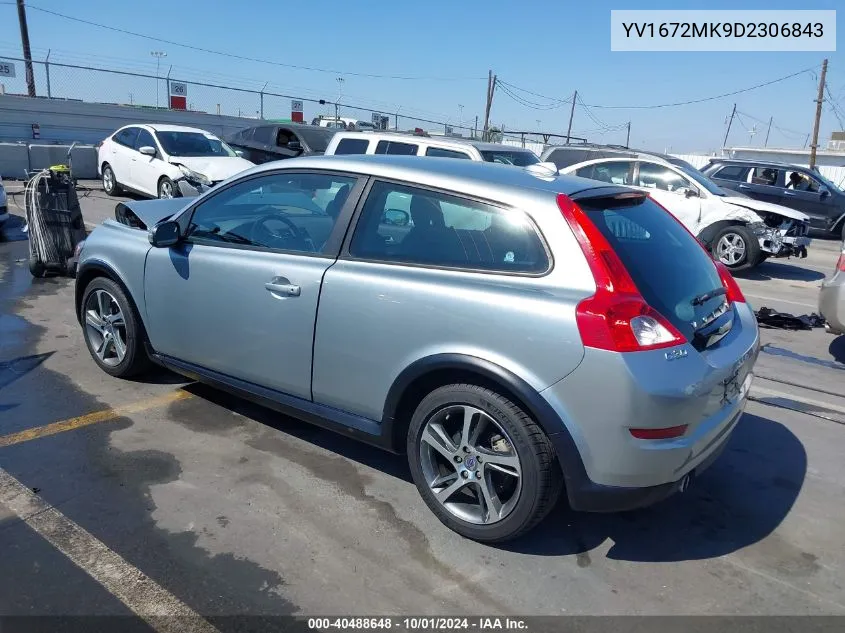 2013 Volvo C30 T5 VIN: YV1672MK9D2306843 Lot: 40488648