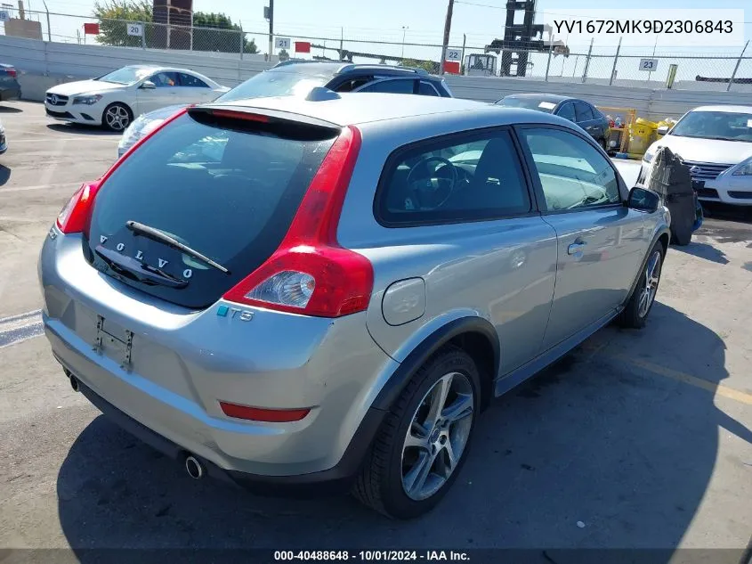 2013 Volvo C30 T5 VIN: YV1672MK9D2306843 Lot: 40488648