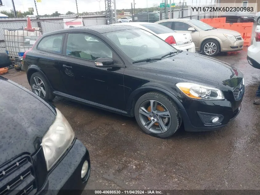 2013 Volvo C30 T5 VIN: YV1672MK6D2300983 Lot: 40698530