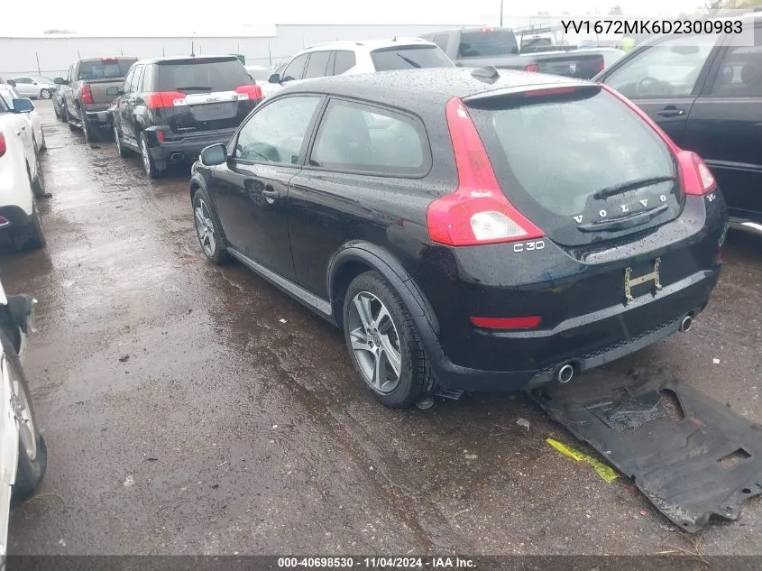 2013 Volvo C30 T5 VIN: YV1672MK6D2300983 Lot: 40698530