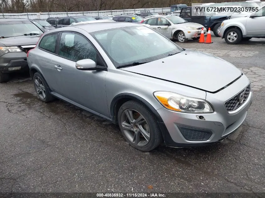 2013 Volvo C30 T5/T5 Platinum/T5 Premier/T5 Premier Plus/T5 R-Design/T5 R-Design Platinum/T5 R-Design Premier VIN: YV1672MK7D2305755 Lot: 40835932