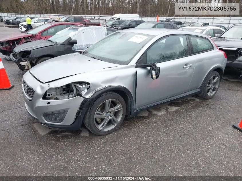 2013 Volvo C30 T5/T5 Platinum/T5 Premier/T5 Premier Plus/T5 R-Design/T5 R-Design Platinum/T5 R-Design Premier VIN: YV1672MK7D2305755 Lot: 40835932