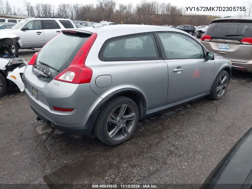 2013 Volvo C30 T5/T5 Platinum/T5 Premier/T5 Premier Plus/T5 R-Design/T5 R-Design Platinum/T5 R-Design Premier VIN: YV1672MK7D2305755 Lot: 40835932