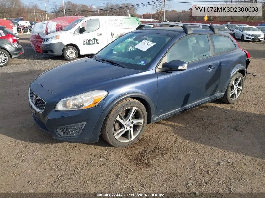 2013 Volvo C30 T5/T5 Platinum/T5 Premier/T5 Premier Plus/T5 R-Design/T5 R-Design Platinum/T5 R-Design Premier VIN: YV1672MK3D2300603 Lot: 40877447