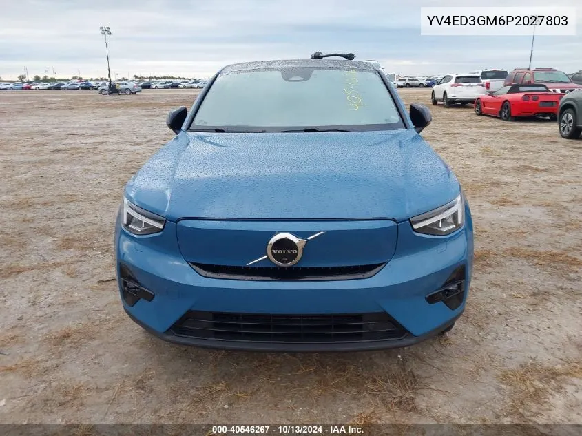 2023 Volvo C40 Recharge Pure Electric Twin Ultimate VIN: YV4ED3GM6P2027803 Lot: 40546267