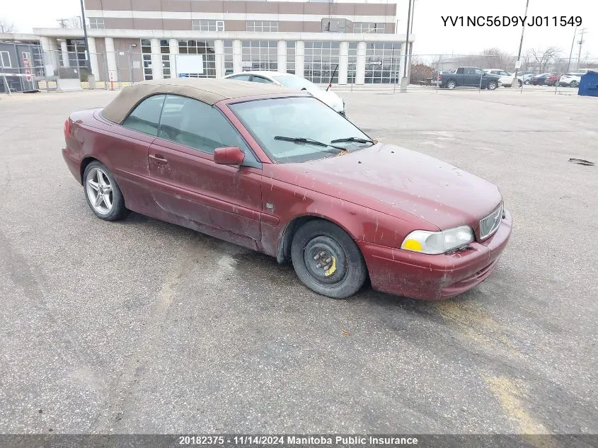 2000 Volvo C70 VIN: YV1NC56D9YJ011549 Lot: 20182375