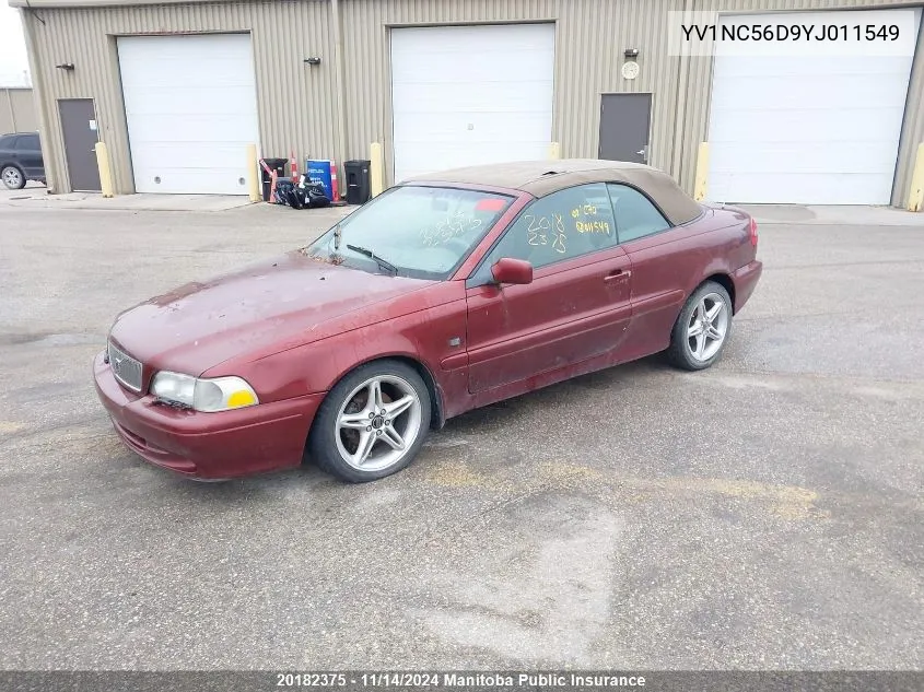 2000 Volvo C70 VIN: YV1NC56D9YJ011549 Lot: 20182375