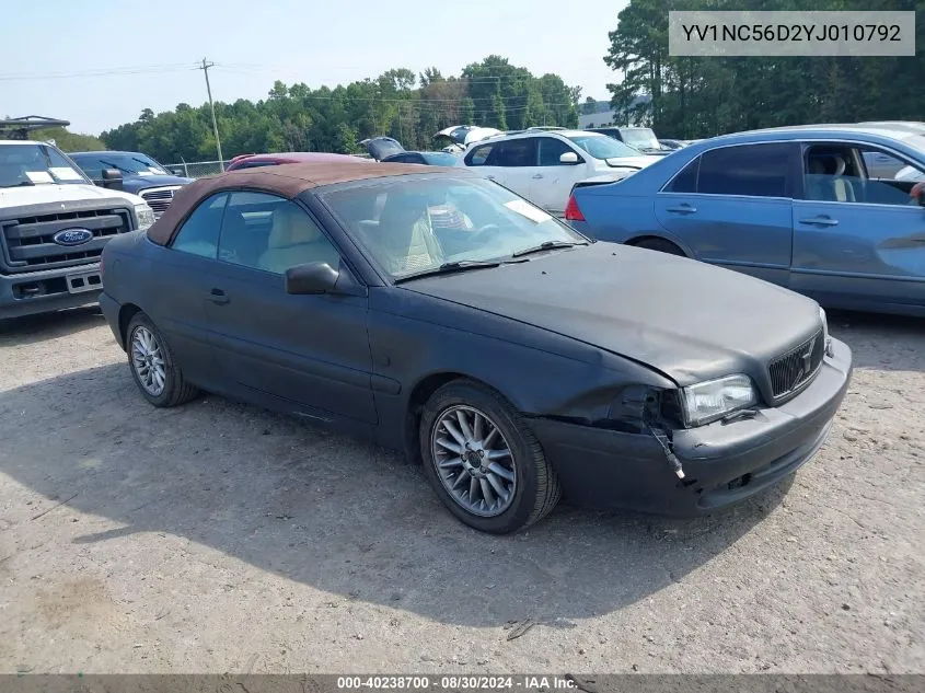 2000 Volvo C70 Lt VIN: YV1NC56D2YJ010792 Lot: 40238700