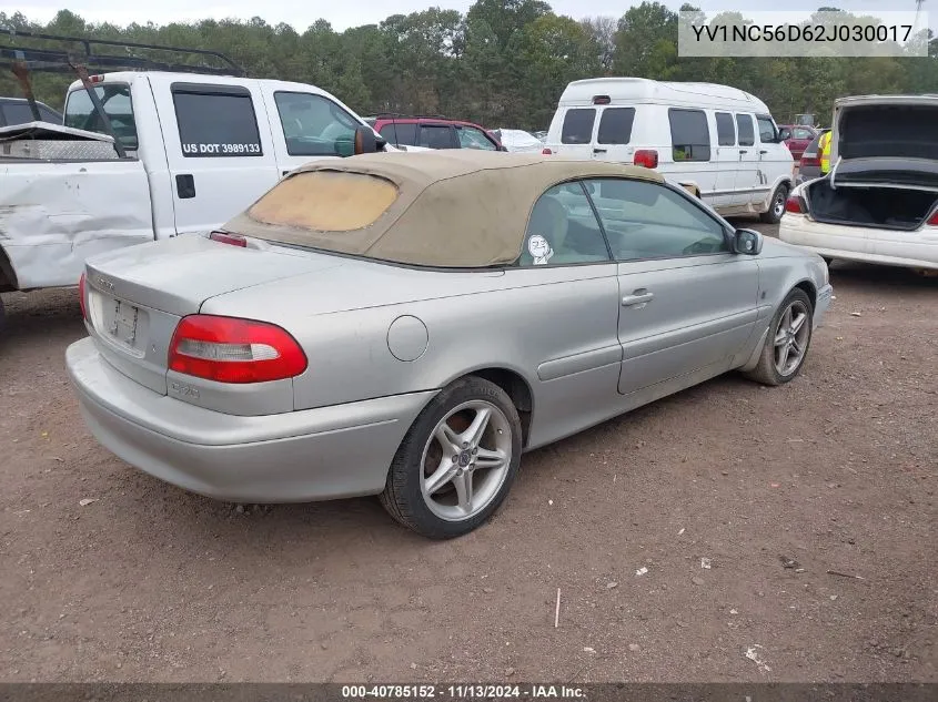 2002 Volvo C70 Lt VIN: YV1NC56D62J030017 Lot: 40785152