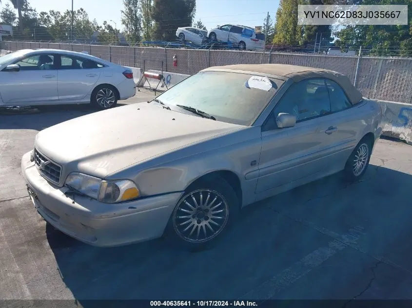 2003 Volvo C70 Ht VIN: YV1NC62D83J035667 Lot: 40635641