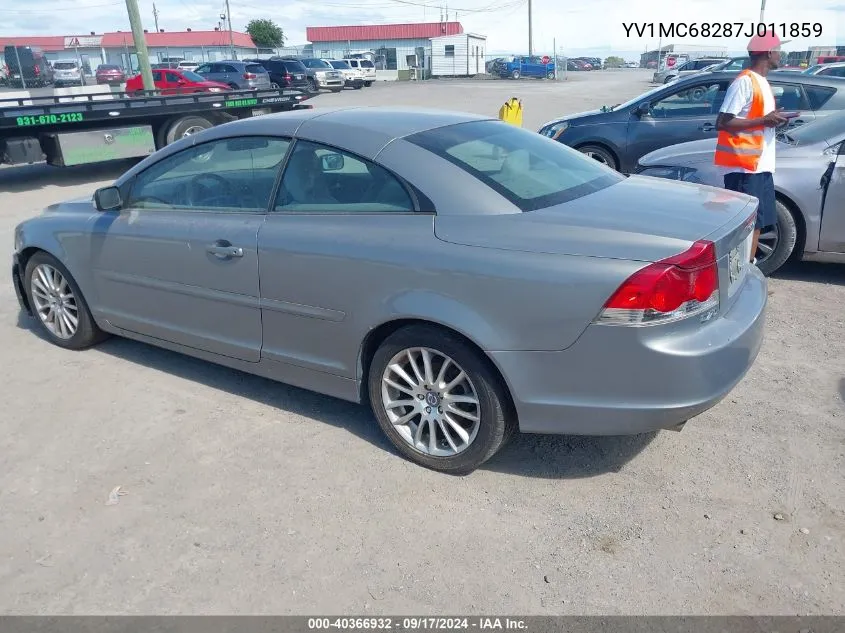 2007 Volvo C70 T5 VIN: YV1MC68287J011859 Lot: 40366932