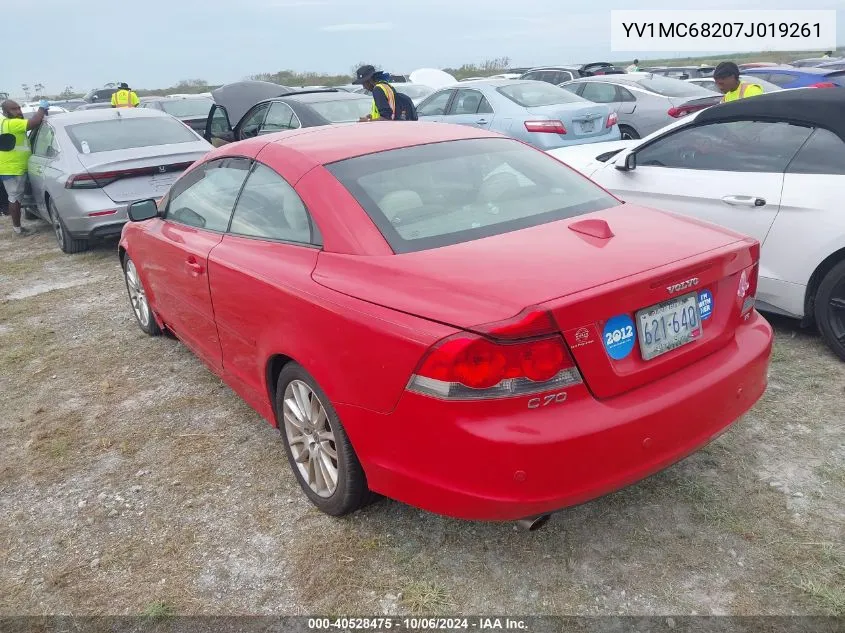 2007 Volvo C70 T5 VIN: YV1MC68207J019261 Lot: 40528475