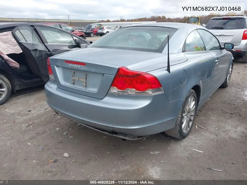 2007 Volvo C70 T5 VIN: YV1MC682X7J010468 Lot: 40828229