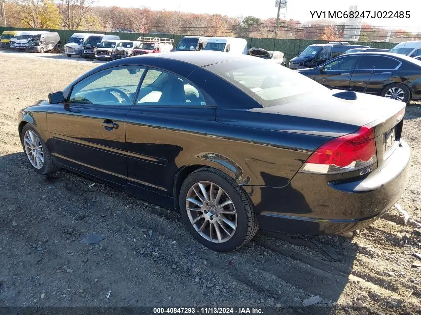 YV1MC68247J022485 2007 Volvo C70 T5