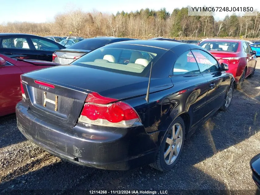 2008 Volvo C70 T5 VIN: YV1MC67248J041850 Lot: 12114268