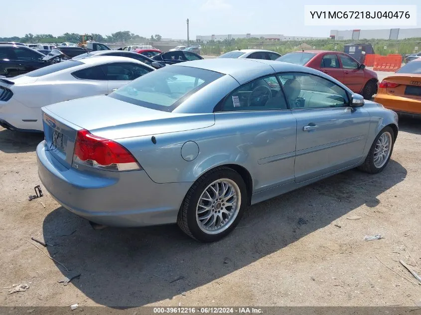 2008 Volvo C70 T5 VIN: YV1MC67218J040476 Lot: 39612216