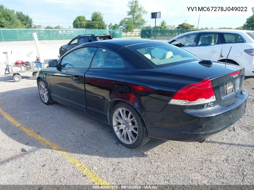 YV1MC67278J049022 2008 Volvo C70 T5