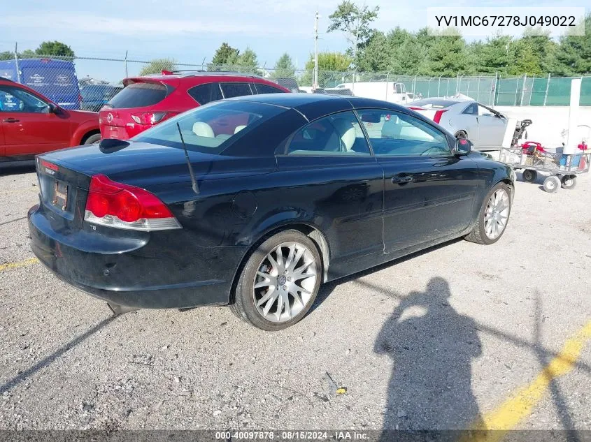 2008 Volvo C70 T5 VIN: YV1MC67278J049022 Lot: 40097878