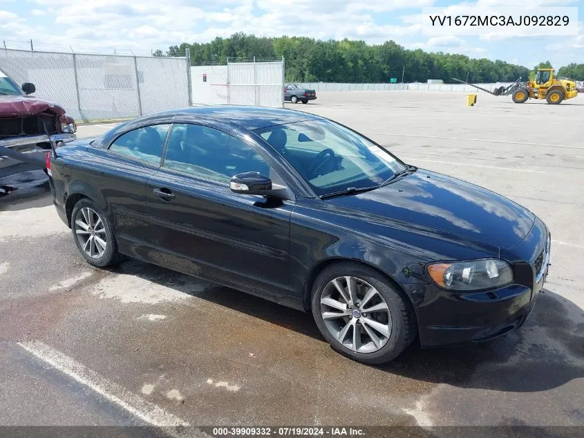 2010 Volvo C70 T5 VIN: YV1672MC3AJ092829 Lot: 39909332