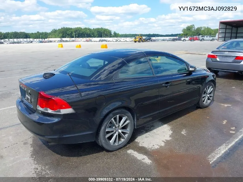 YV1672MC3AJ092829 2010 Volvo C70 T5