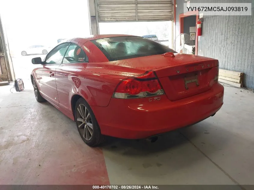 YV1672MC5AJ093819 2010 Volvo C70 T5