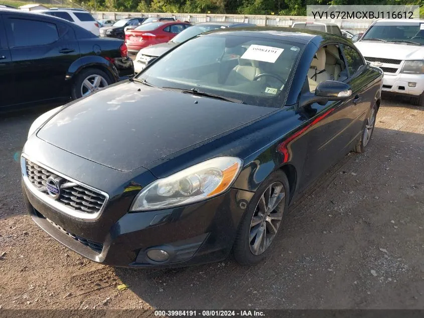 2011 Volvo C70 T5 VIN: YV1672MCXBJ116612 Lot: 39984191