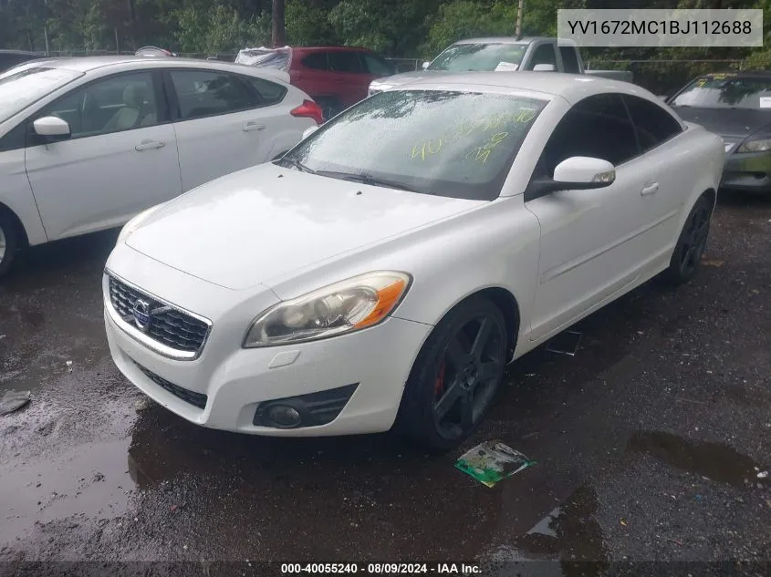 2011 Volvo C70 T5 VIN: YV1672MC1BJ112688 Lot: 40055240